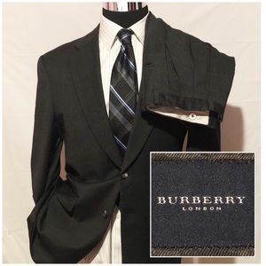Burberry London Mens Wool Two Piece Suit SZ 39R